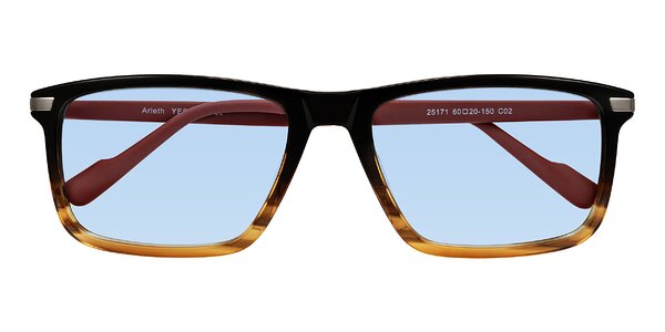 Front of Arleth in Gradient Brown Striped/Red