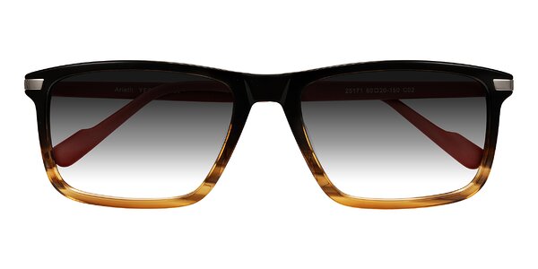 Front of Arleth in Gradient Brown Striped/Red