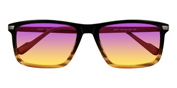 Front of Arleth in Gradient Brown Striped/Red