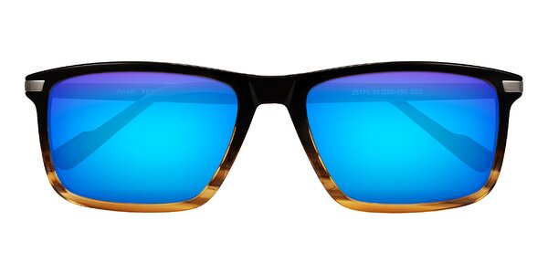 Front of Arleth in Gradient Brown Striped/Red