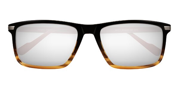 Front of Arleth in Gradient Brown Striped/Red