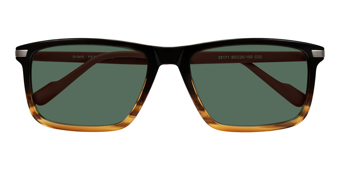 Arleth - Gradient Brown Striped/Red Polarized Sunglasses