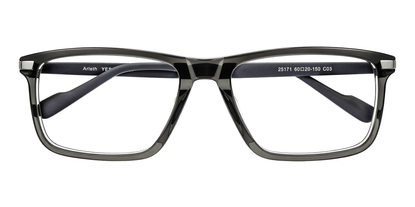 Arleth - Transparent Gray Eyeglasses
