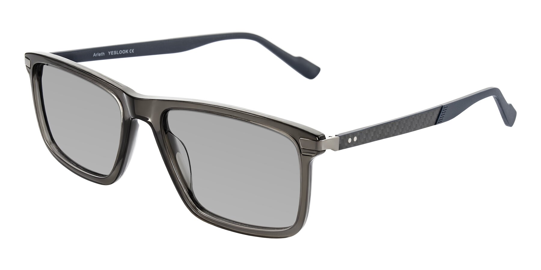 Angle of Arleth in Transparent Gray with Light Gray Tinted Lenses