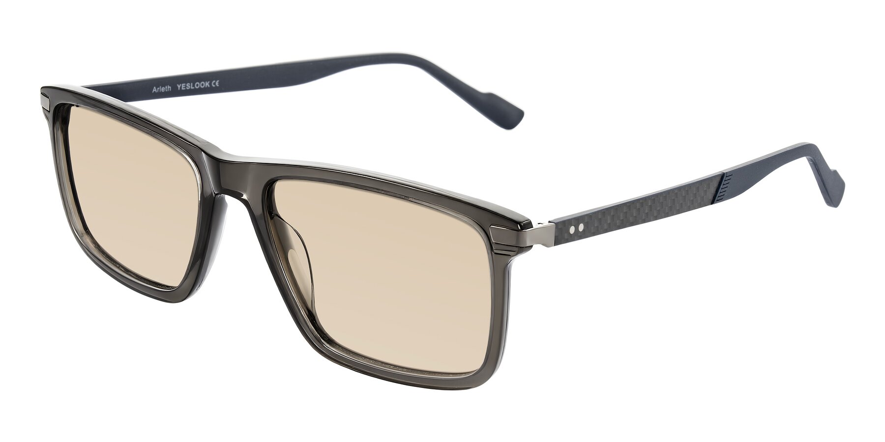 Angle of Arleth in Transparent Gray with Light Brown Tinted Lenses