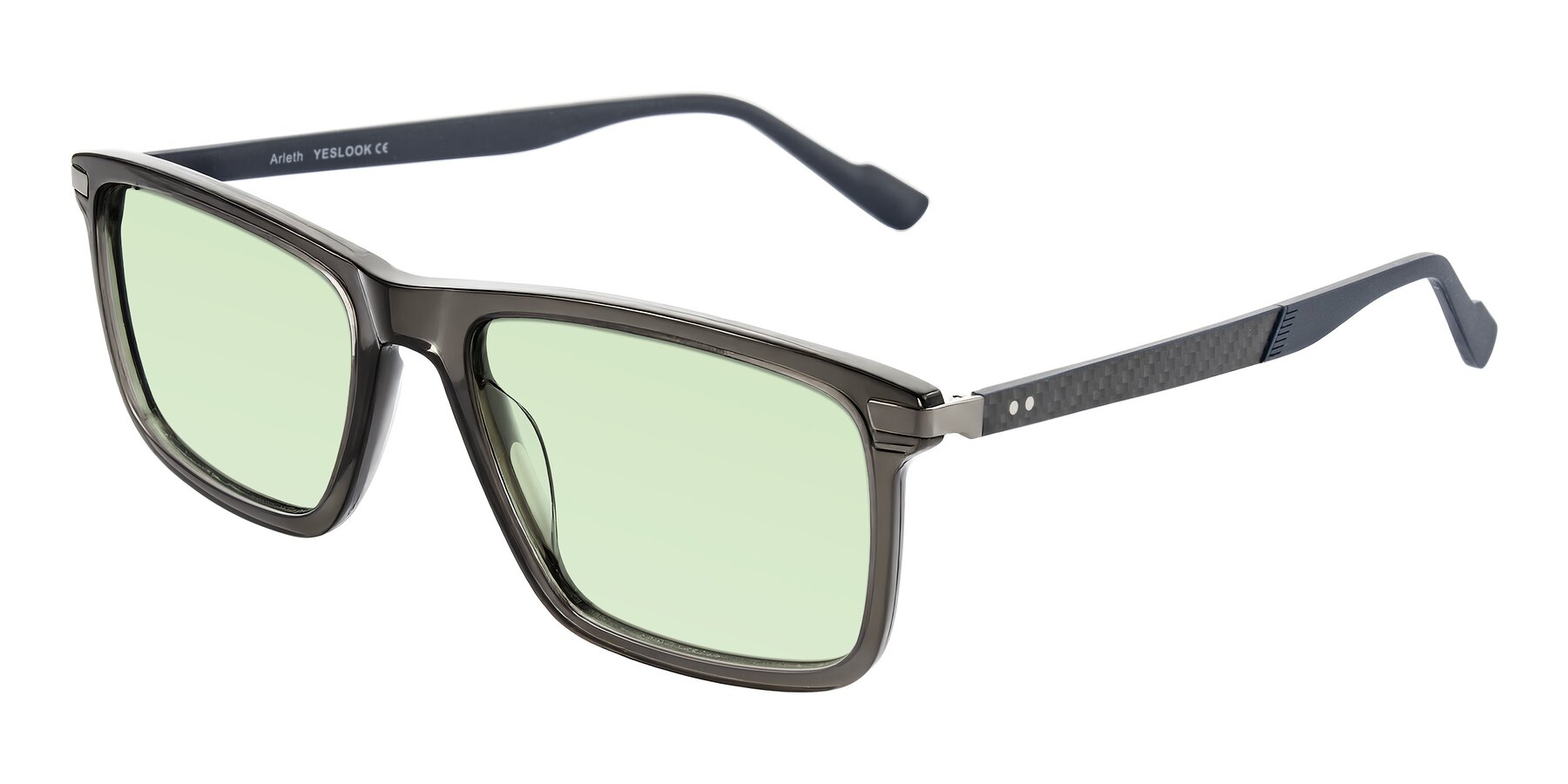 Angle of Arleth in Transparent Gray with Light Green Tinted Lenses
