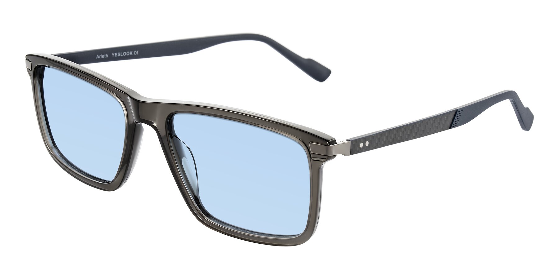 Angle of Arleth in Transparent Gray with Light Blue Tinted Lenses