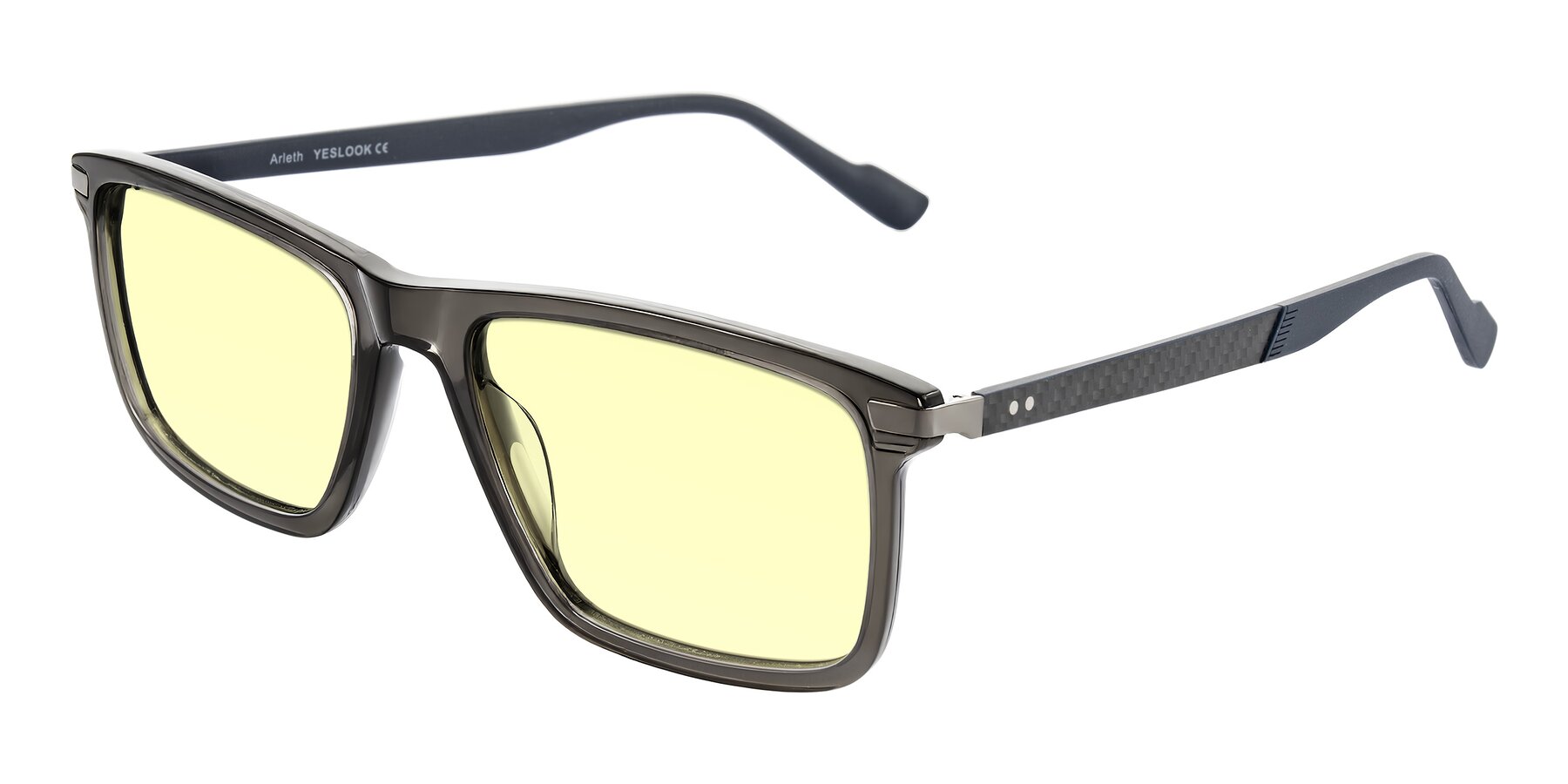 Angle of Arleth in Transparent Gray with Light Yellow Tinted Lenses