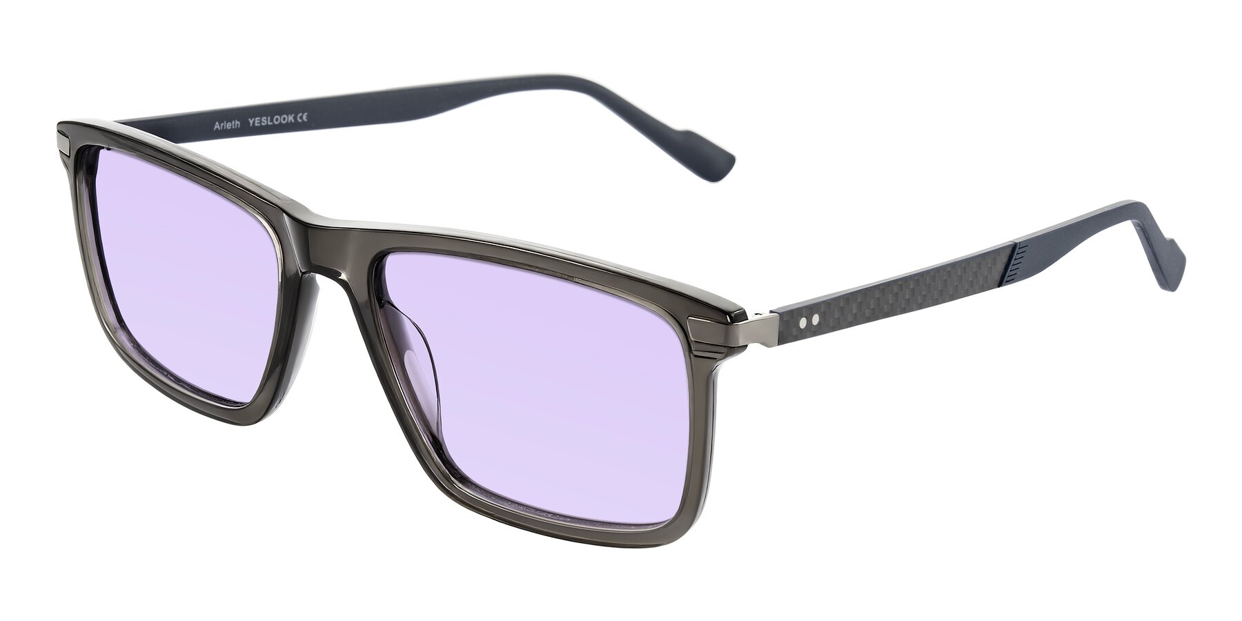 Angle of Arleth in Transparent Gray with Light Purple Tinted Lenses