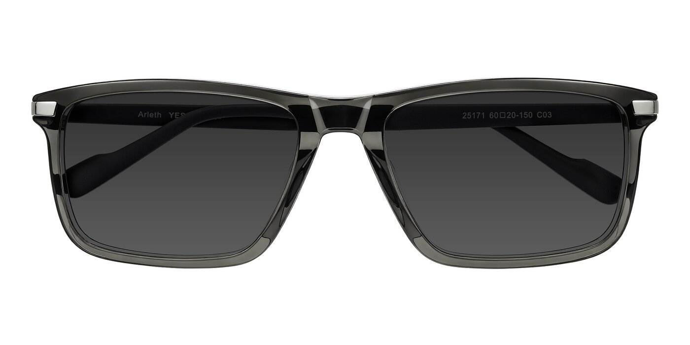 Arleth - Transparent Gray Tinted Sunglasses