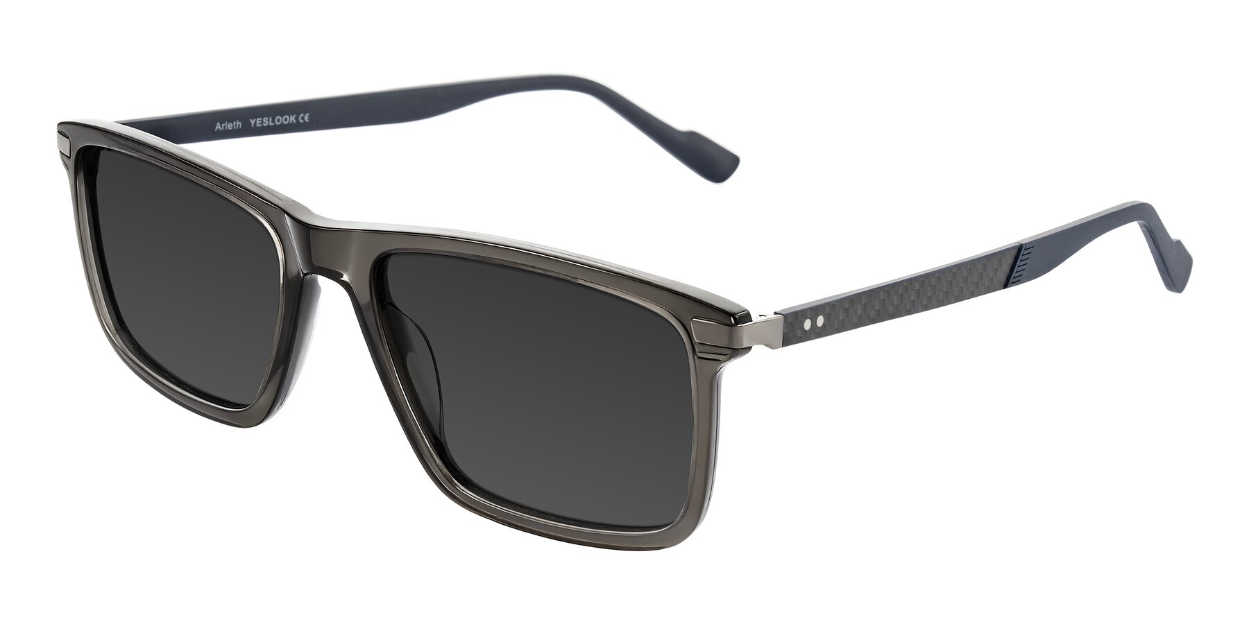 Angle of Arleth in Transparent Gray with Gray Tinted Lenses