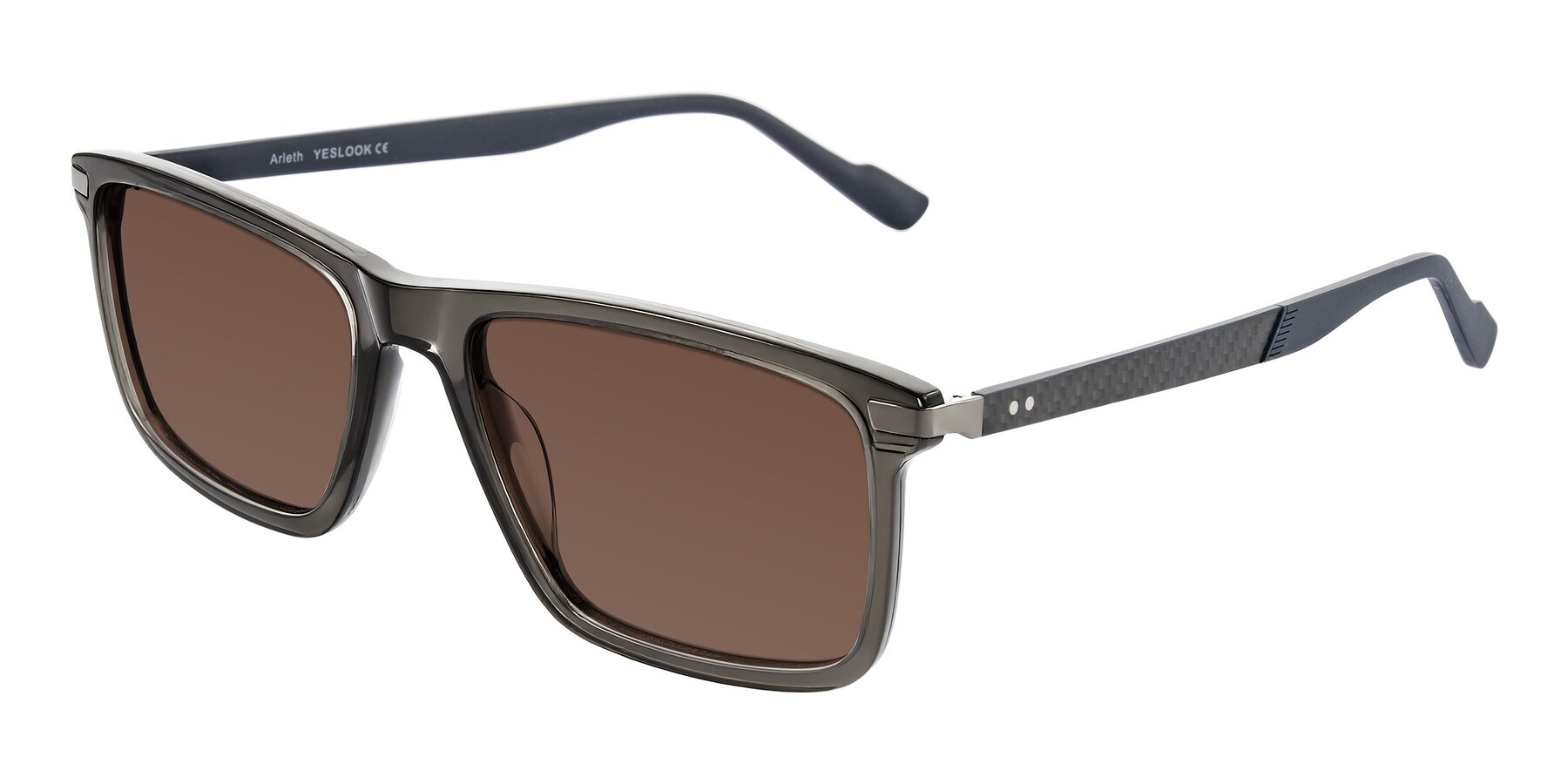 Angle of Arleth in Transparent Gray with Brown Tinted Lenses
