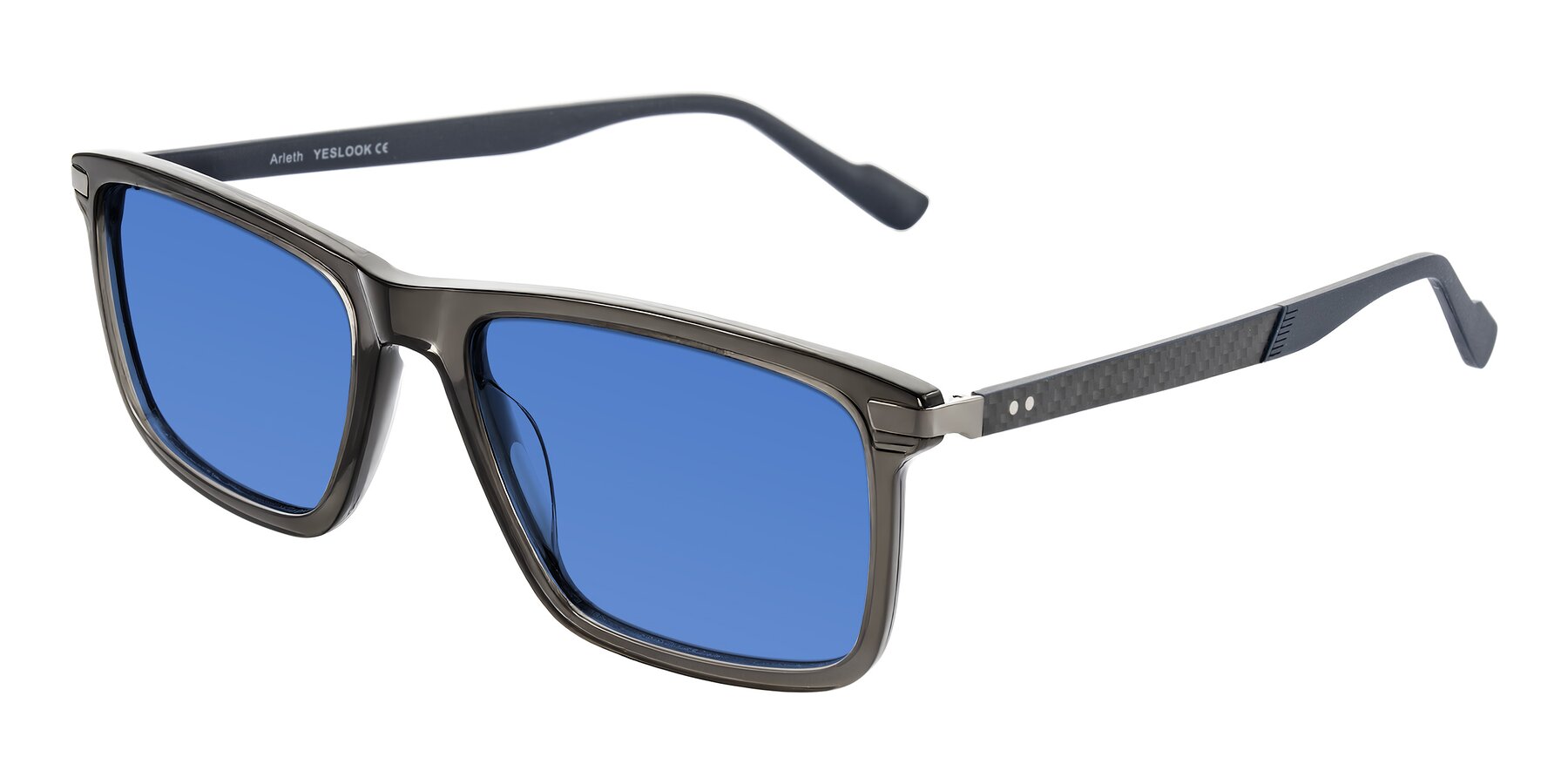 Angle of Arleth in Transparent Gray with Blue Tinted Lenses
