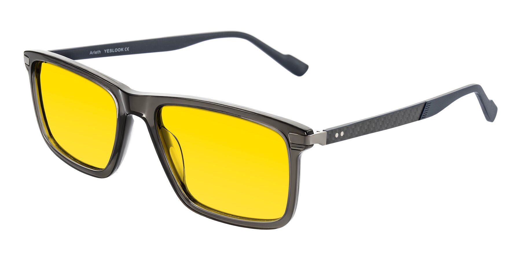 Angle of Arleth in Transparent Gray with Yellow Tinted Lenses
