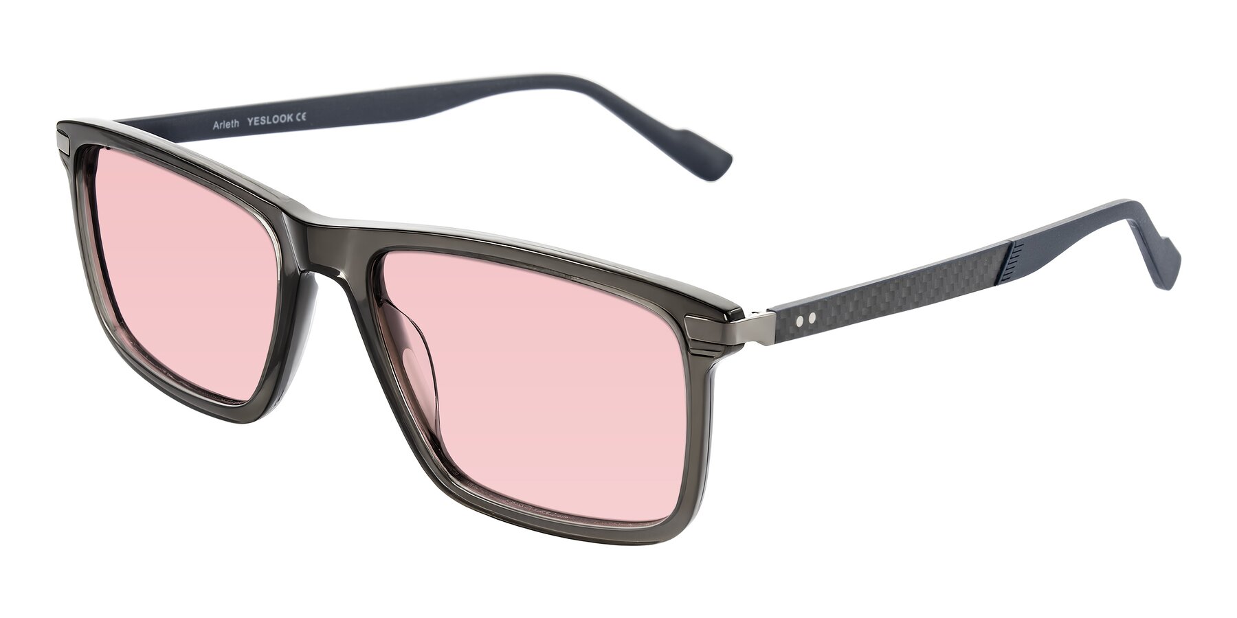 Angle of Arleth in Transparent Gray with Light Garnet Tinted Lenses
