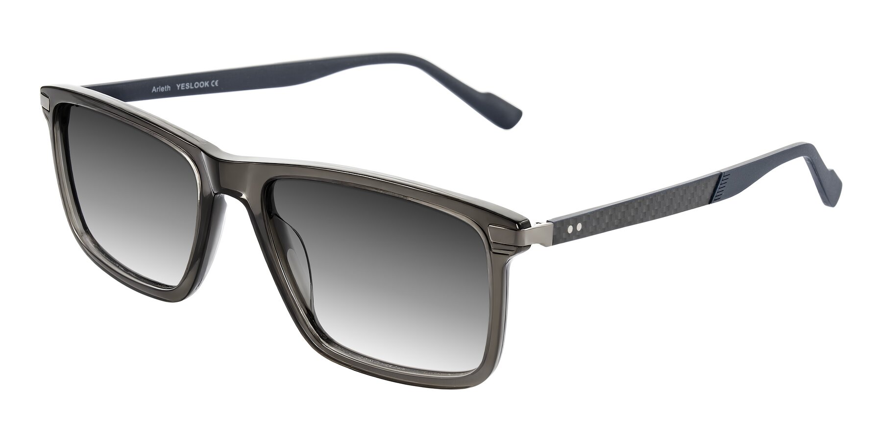 Angle of Arleth in Transparent Gray with Gray Gradient Lenses