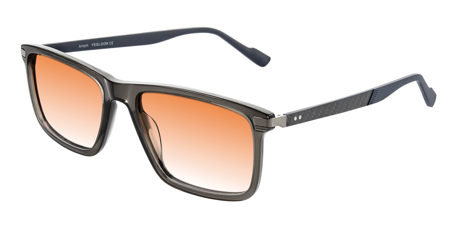 Angle of Arleth in Transparent Gray with Orange Gradient Lenses