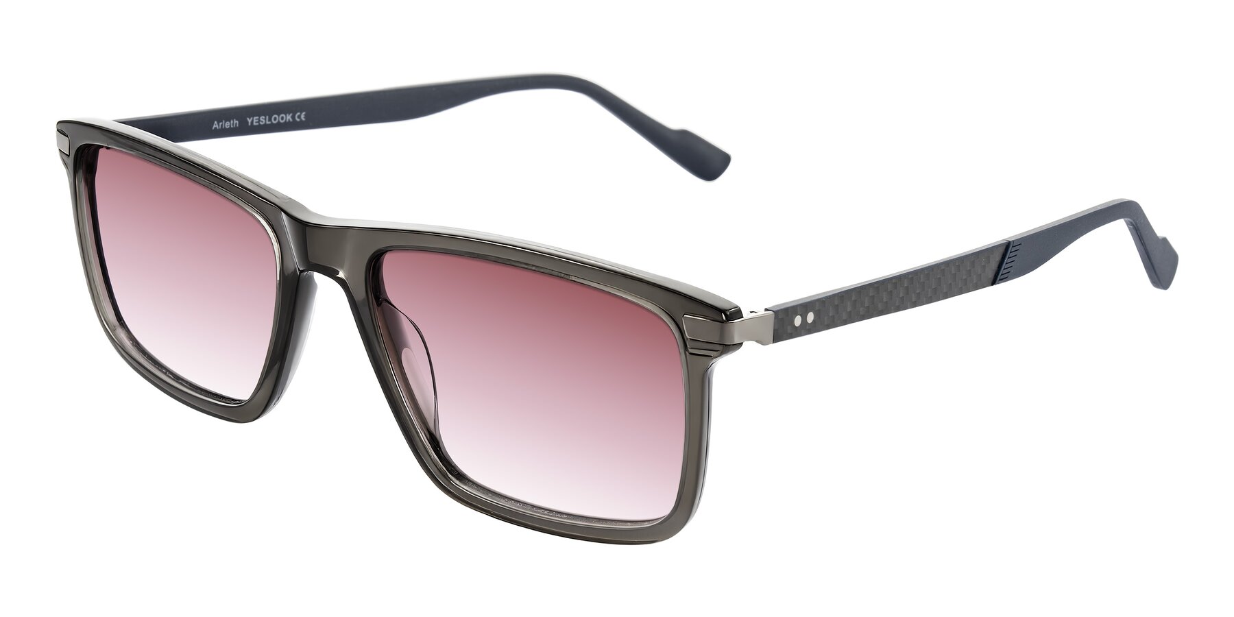 Angle of Arleth in Transparent Gray with Garnet Gradient Lenses