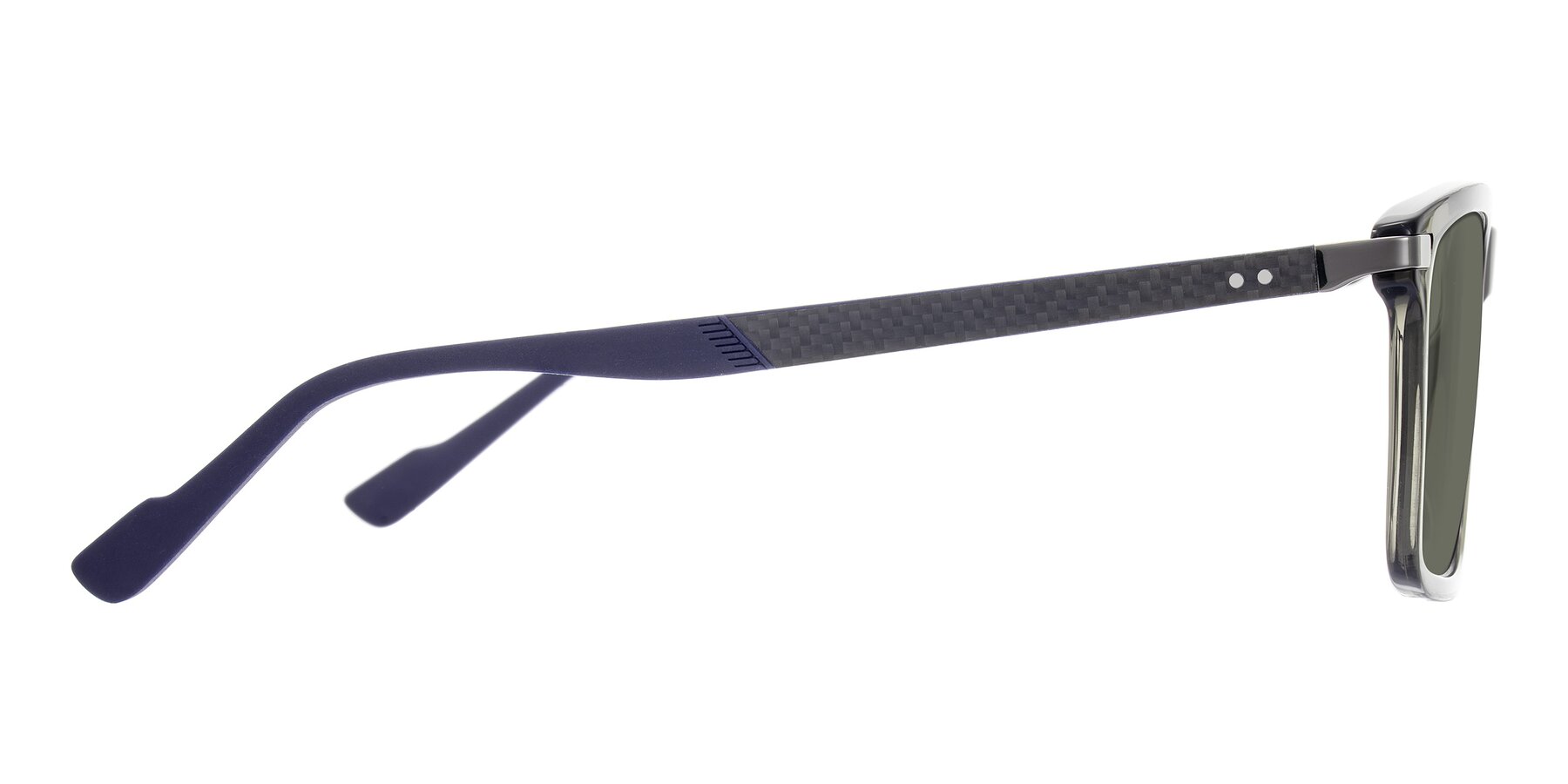 Side of Arleth in Transparent Gray with Gray Polarized Lenses