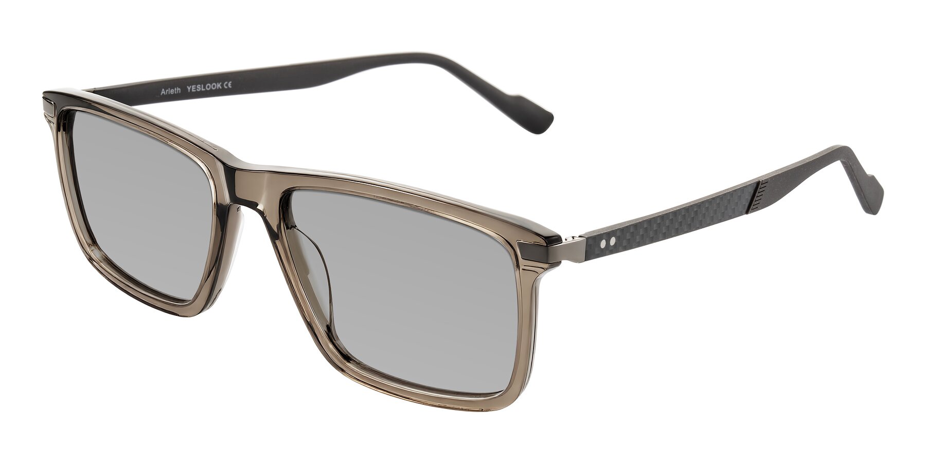 Angle of Arleth in Transparent Brown with Light Gray Tinted Lenses