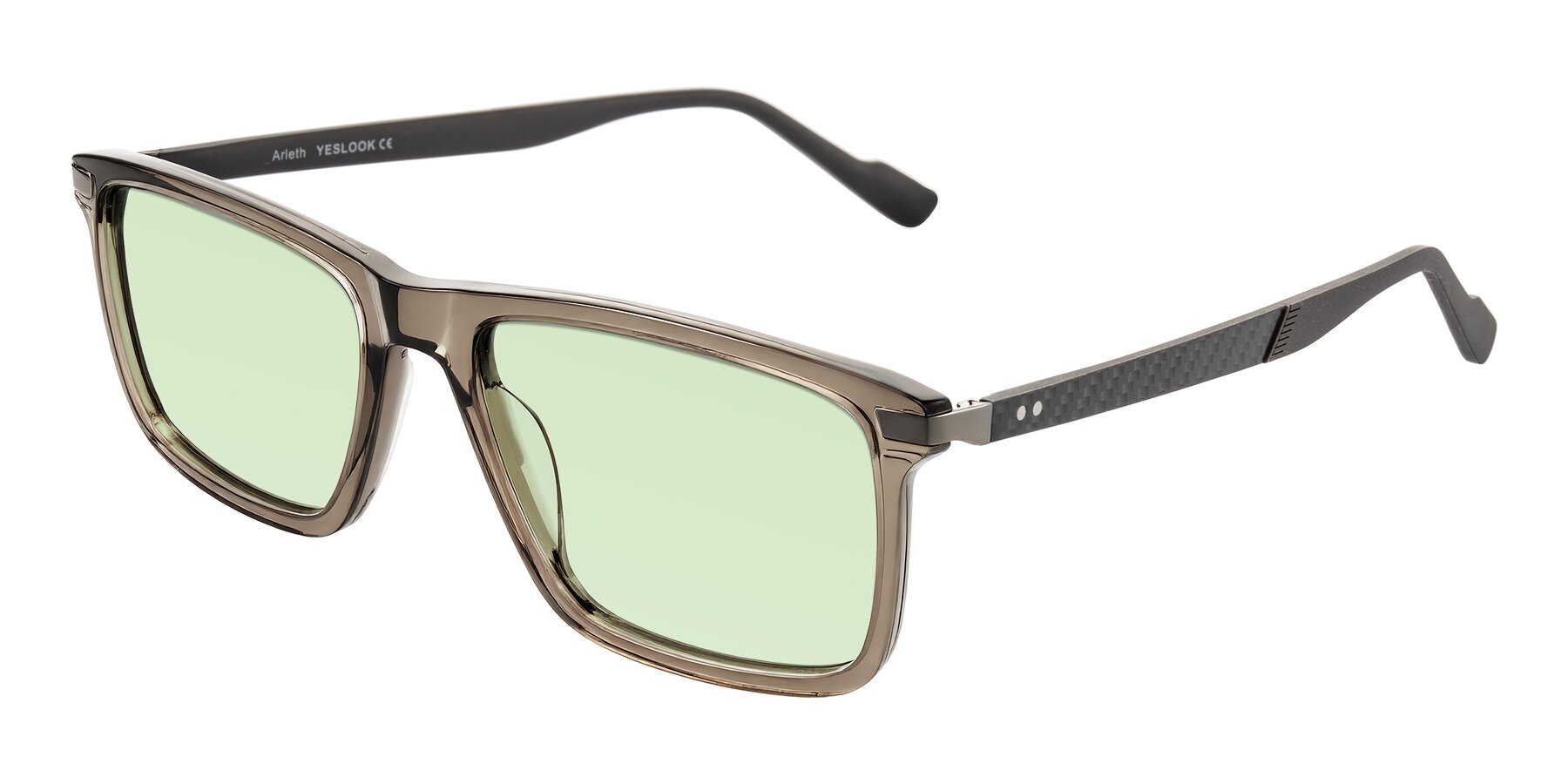 Angle of Arleth in Transparent Brown with Light Green Tinted Lenses