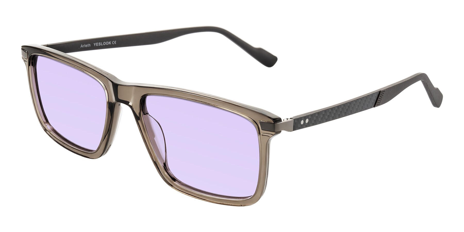 Angle of Arleth in Transparent Brown with Light Purple Tinted Lenses