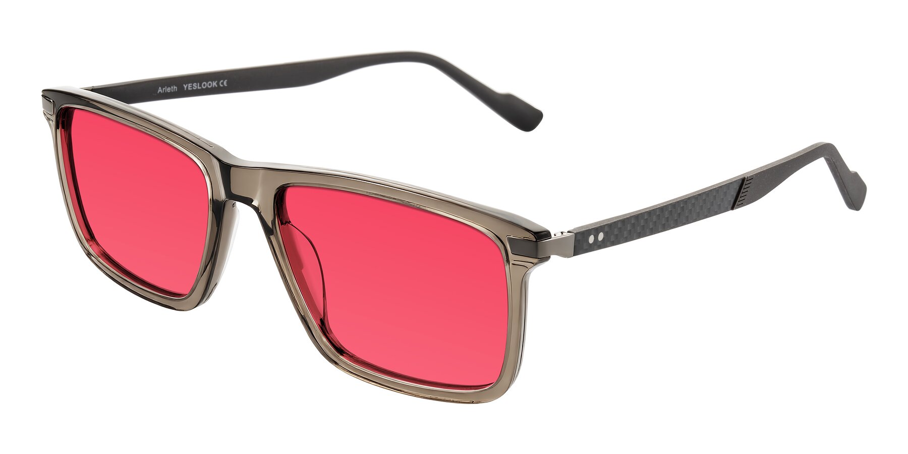 Angle of Arleth in Transparent Brown with Red Tinted Lenses