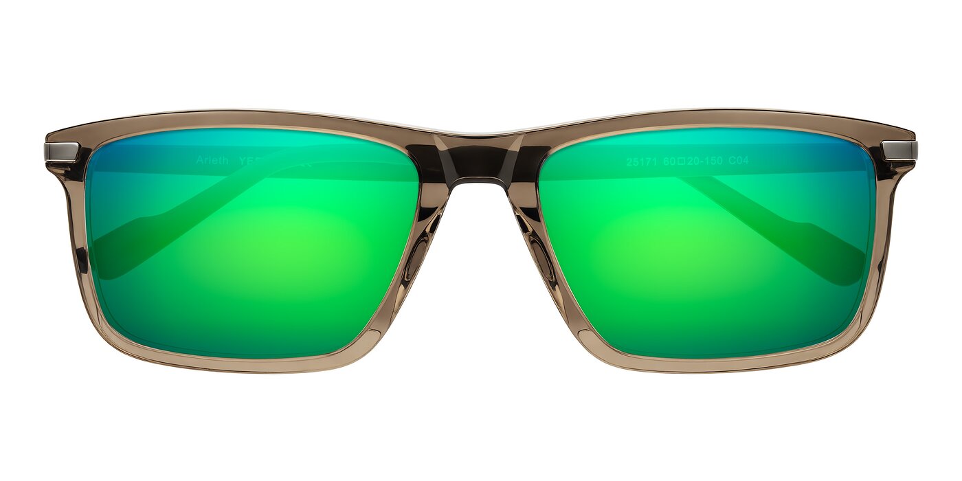 Arleth - Transparent Brown Flash Mirrored Sunglasses