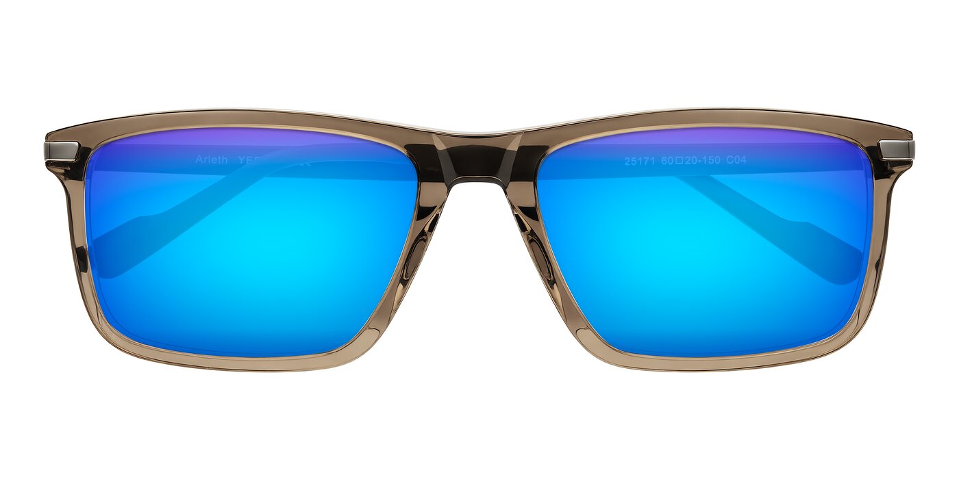 Arleth - Transparent Brown Flash Mirrored Sunglasses