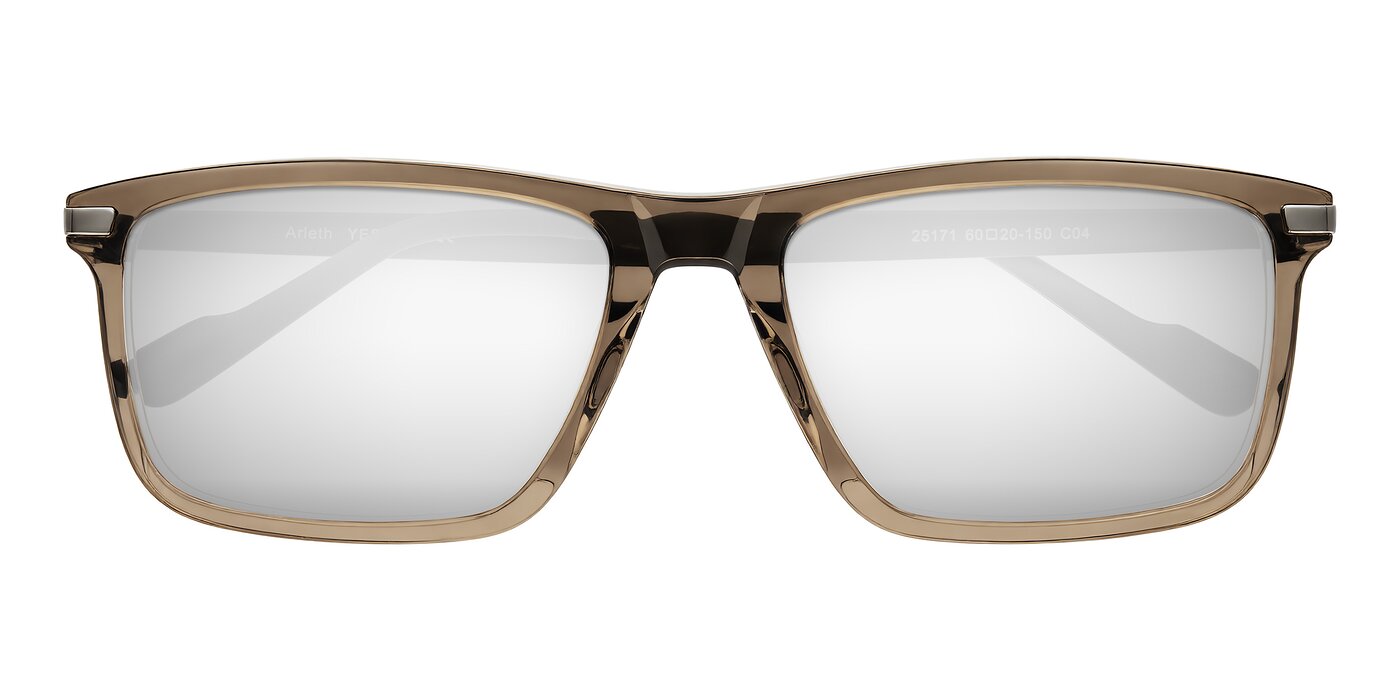 Arleth - Transparent Brown Flash Mirrored Sunglasses