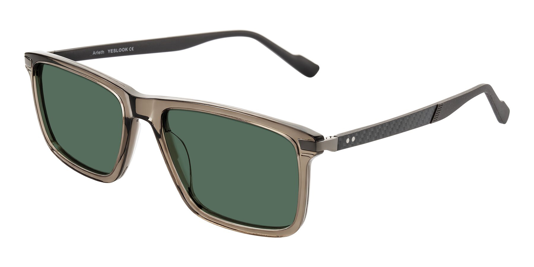 Angle of Arleth in Transparent Brown with Green Polarized Lenses