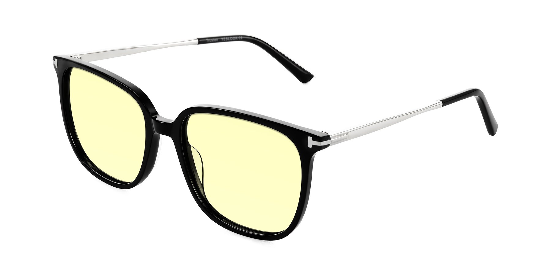 Angle of Trusten in Black with Light Yellow Tinted Lenses