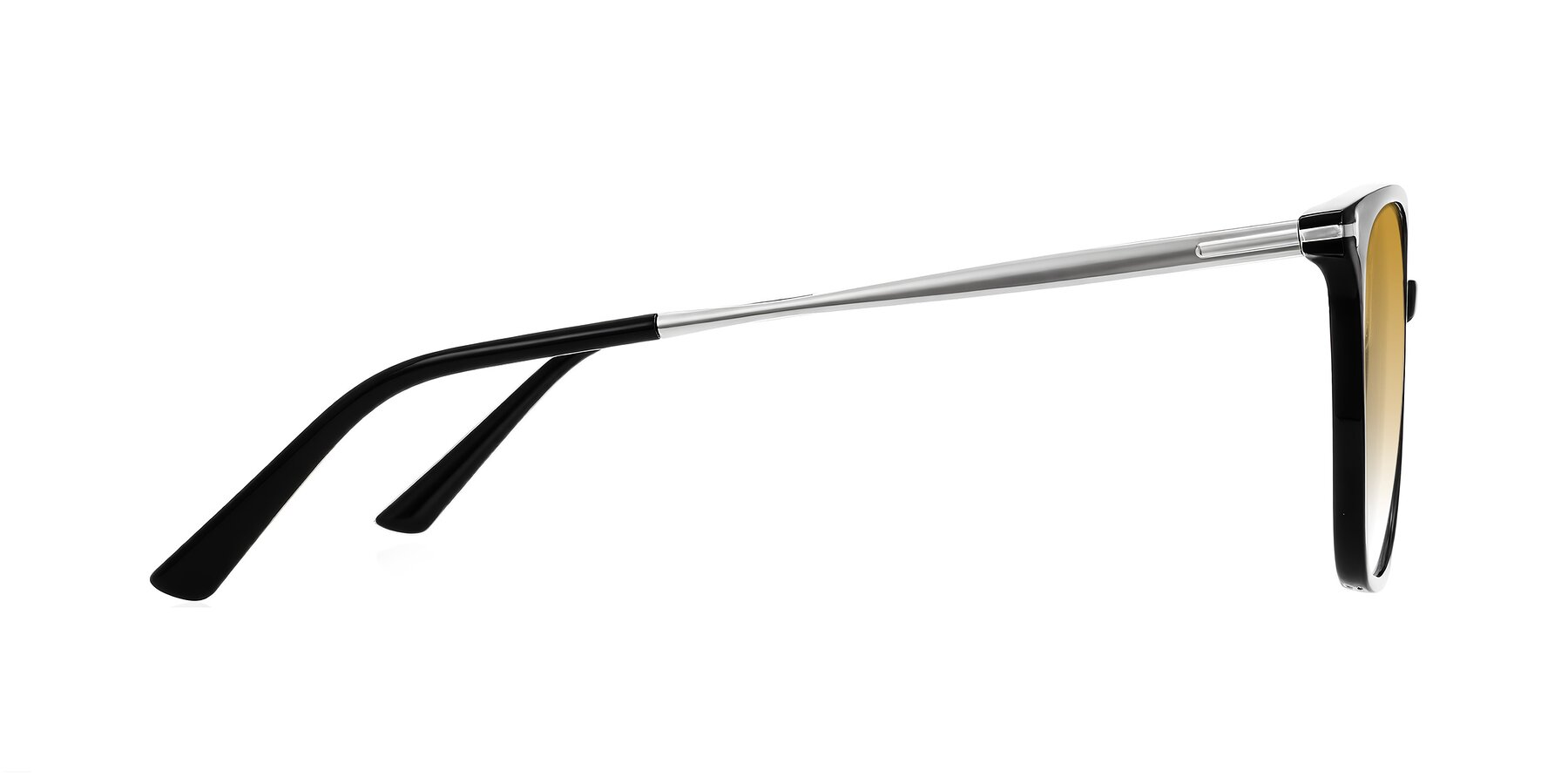 Side of Trusten in Black with Champagne Gradient Lenses