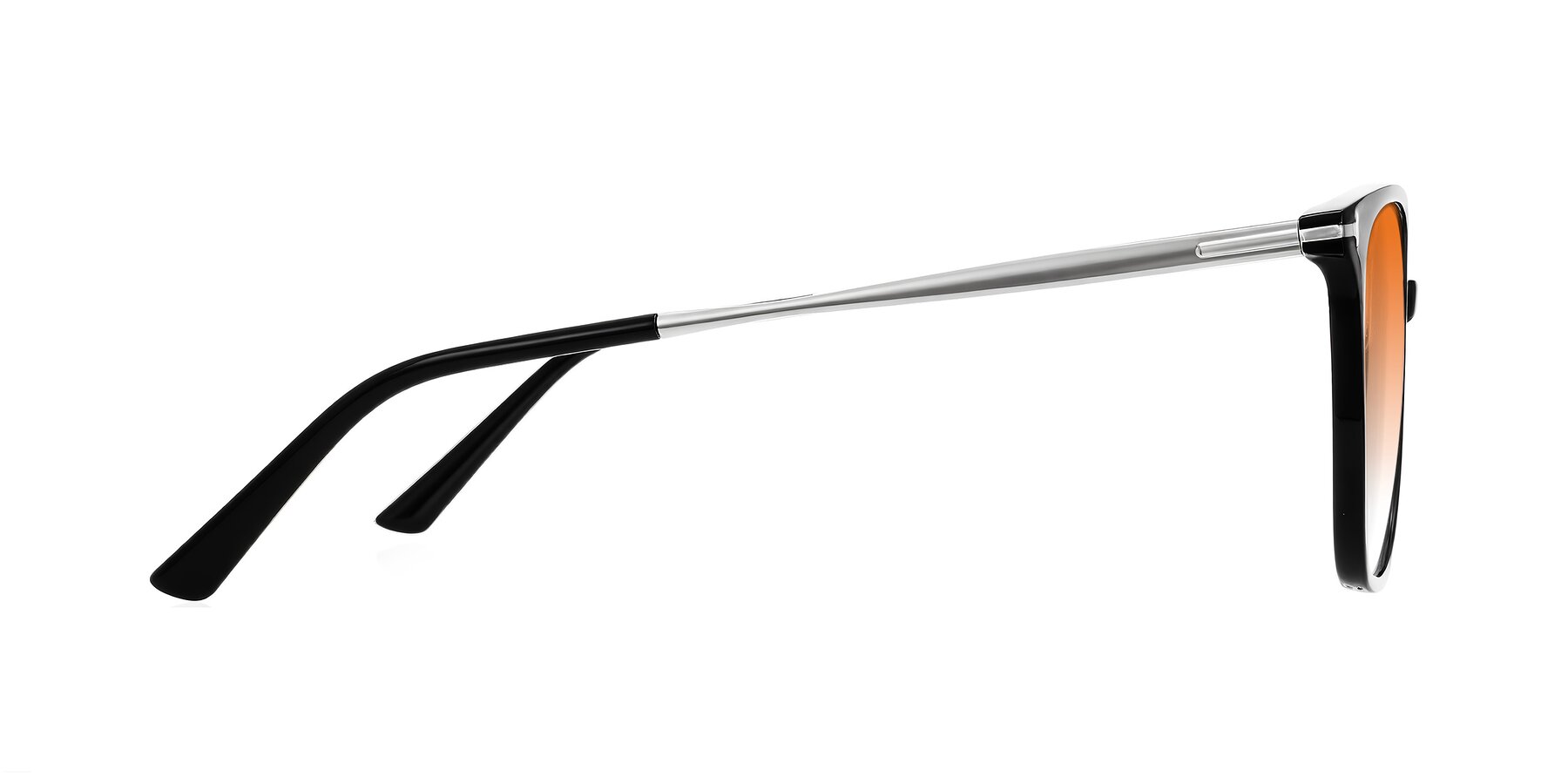 Side of Trusten in Black with Orange Gradient Lenses