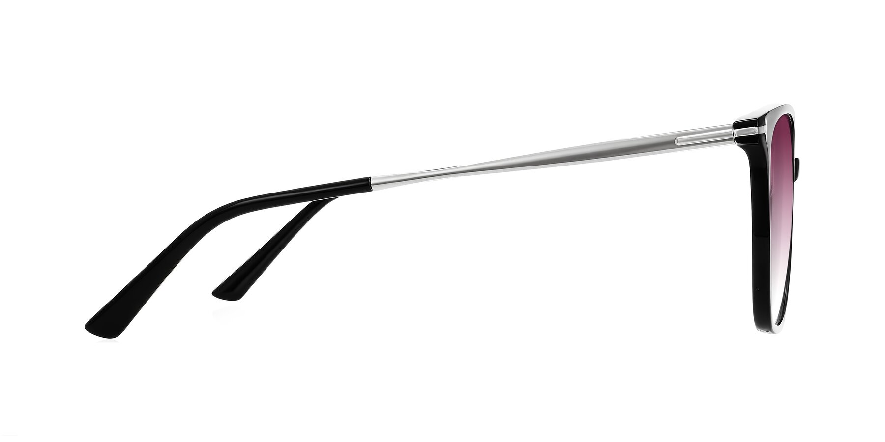 Side of Trusten in Black with Wine Gradient Lenses