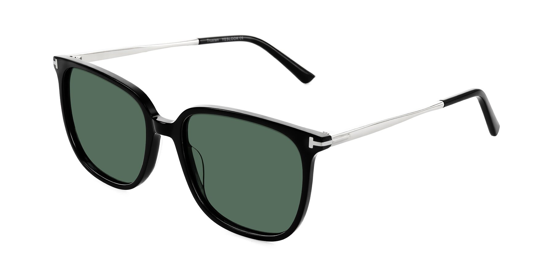 Angle of Trusten in Black with Green Polarized Lenses