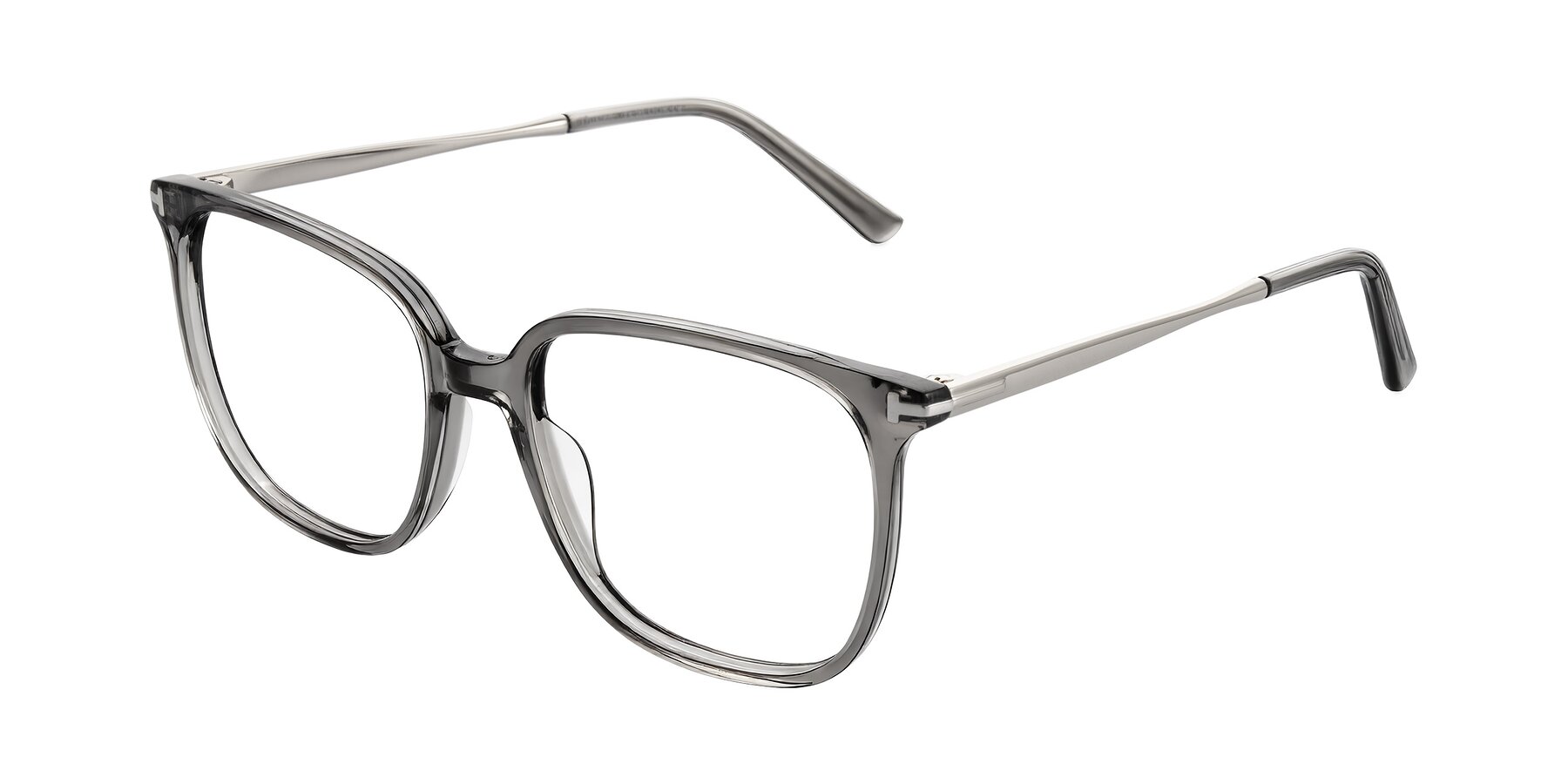 Angle of Trusten in Transparent Gray with Clear Blue Light Blocking Lenses