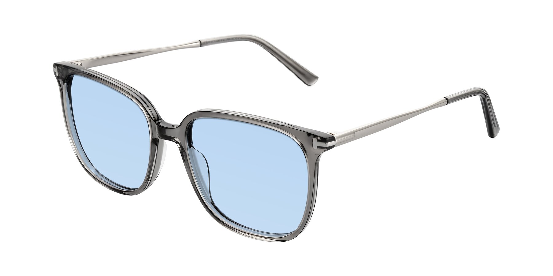Angle of Trusten in Transparent Gray with Light Blue Tinted Lenses