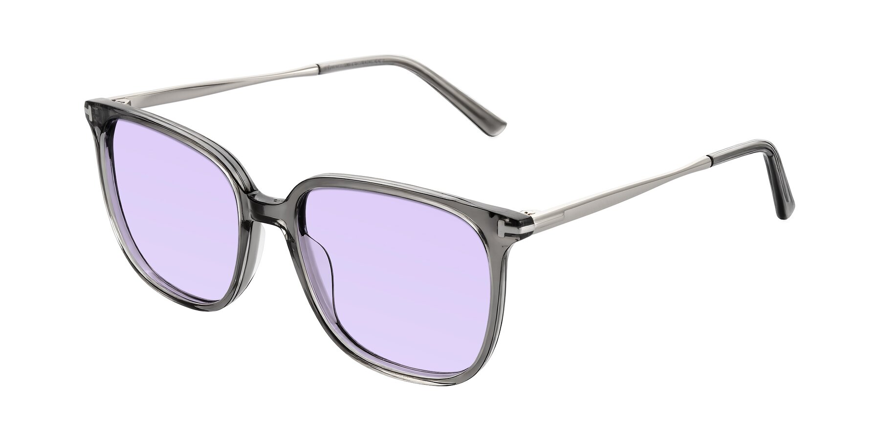 Angle of Trusten in Transparent Gray with Light Purple Tinted Lenses