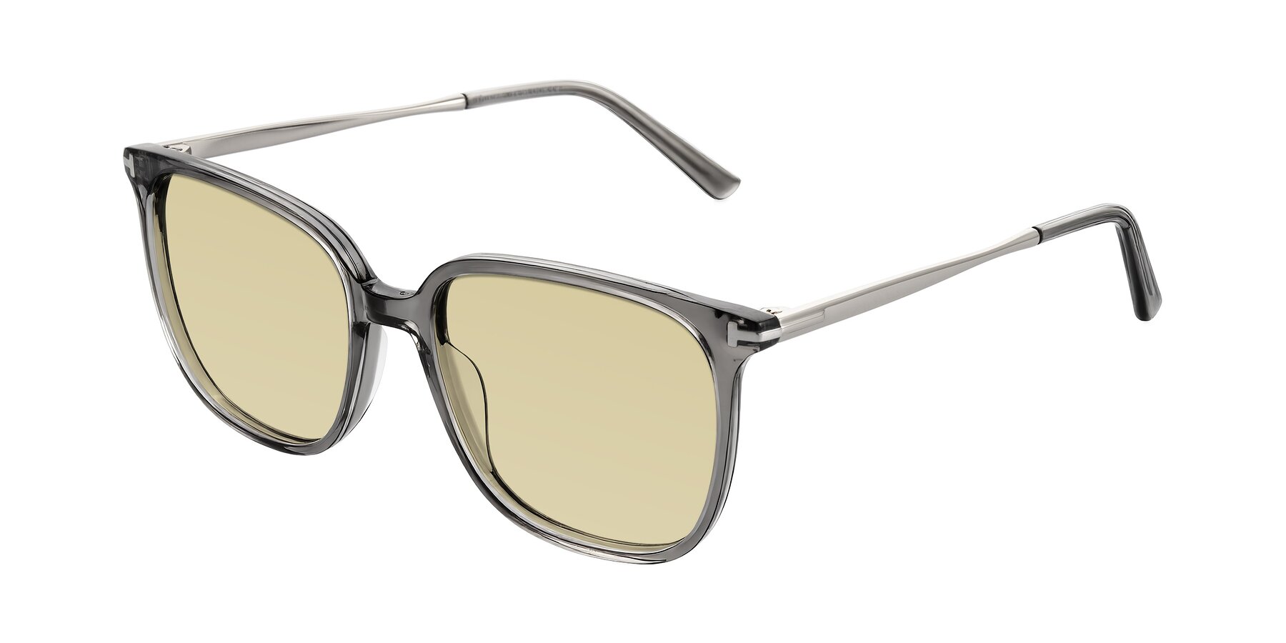 Angle of Trusten in Transparent Gray with Light Champagne Tinted Lenses