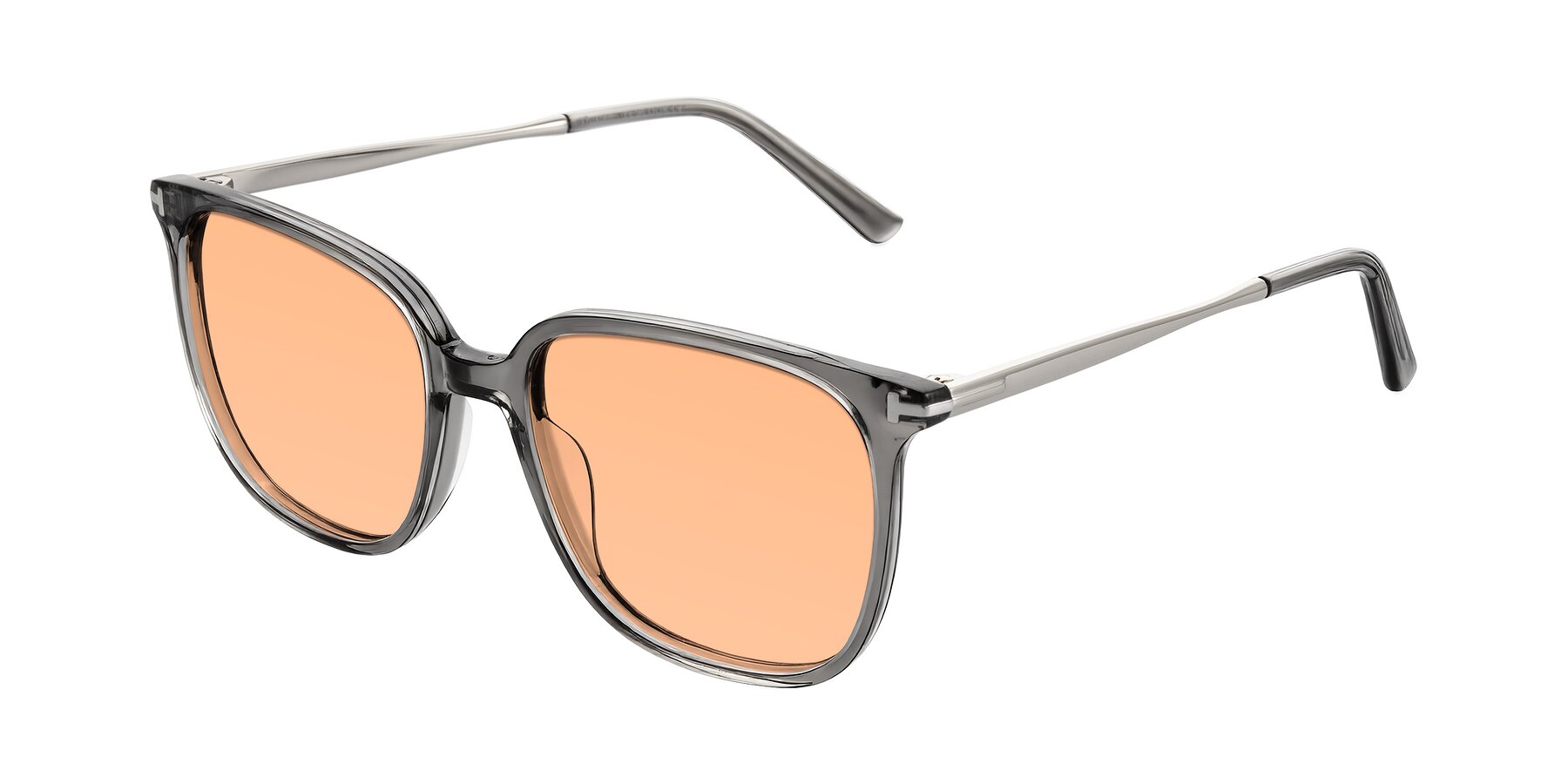 Angle of Trusten in Transparent Gray with Light Orange Tinted Lenses