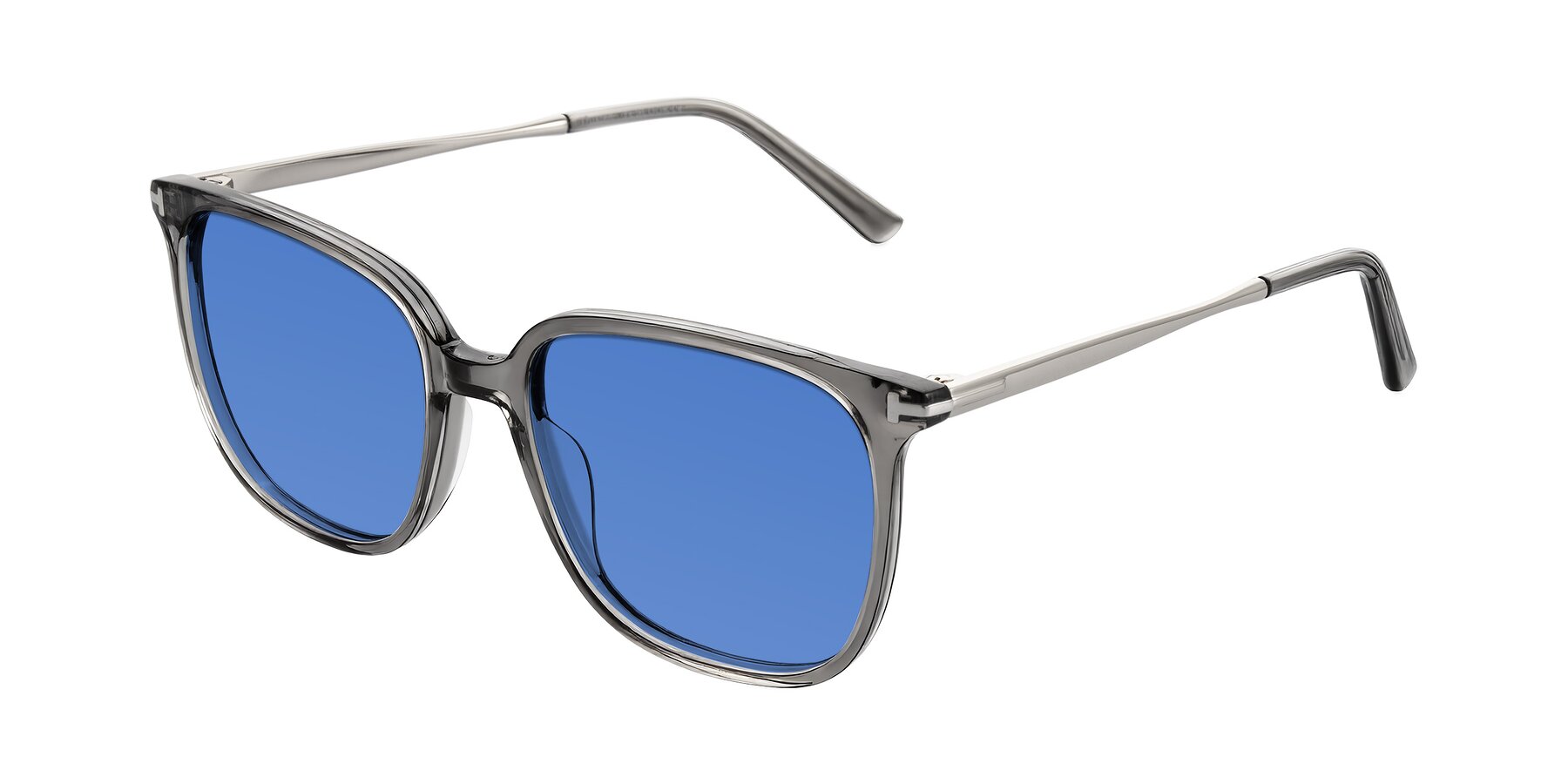 Angle of Trusten in Transparent Gray with Blue Tinted Lenses