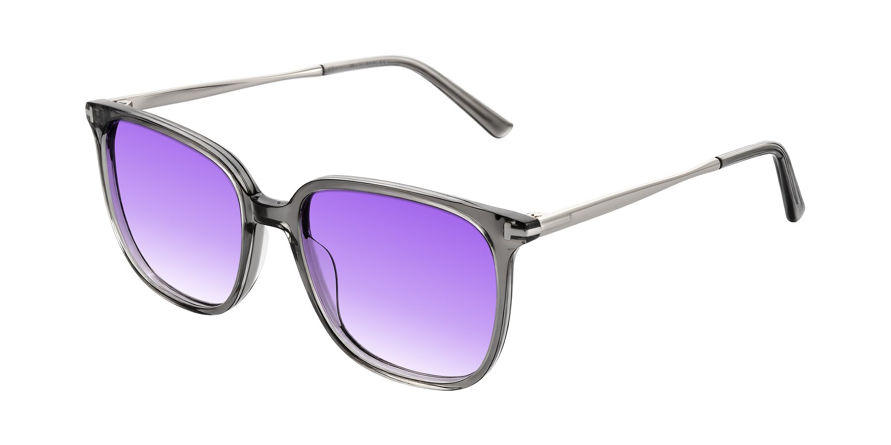 Angle of Trusten in Transparent Gray with Purple Gradient Lenses