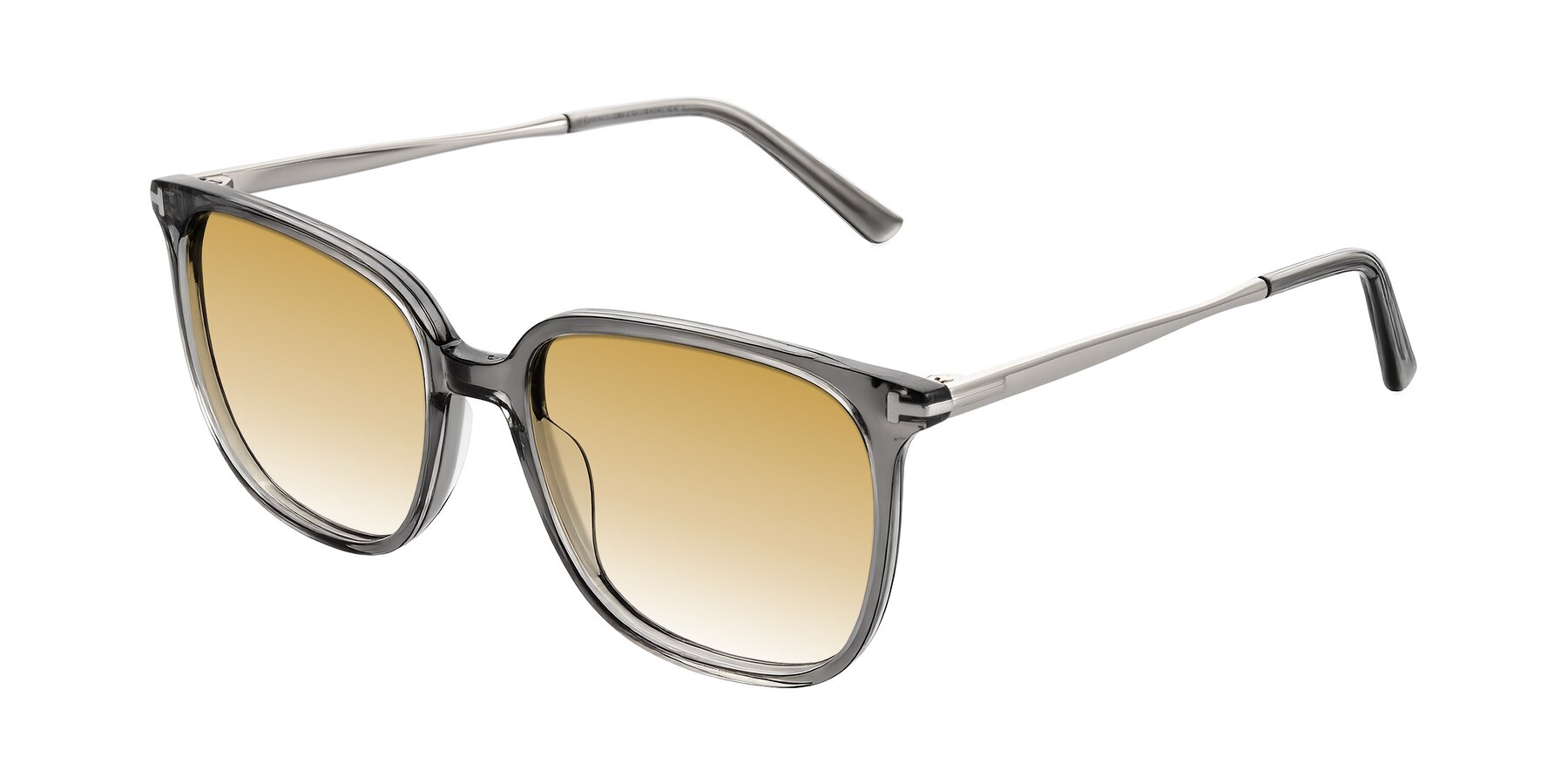 Angle of Trusten in Transparent Gray with Champagne Gradient Lenses