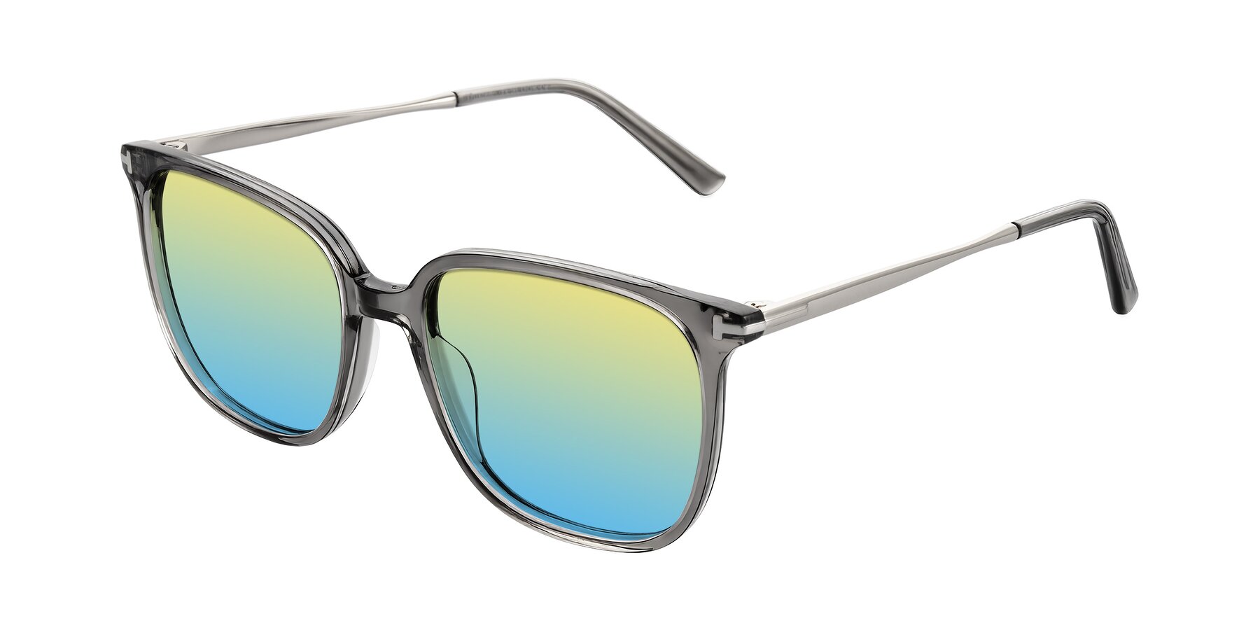 Angle of Trusten in Transparent Gray with Yellow / Blue Gradient Lenses