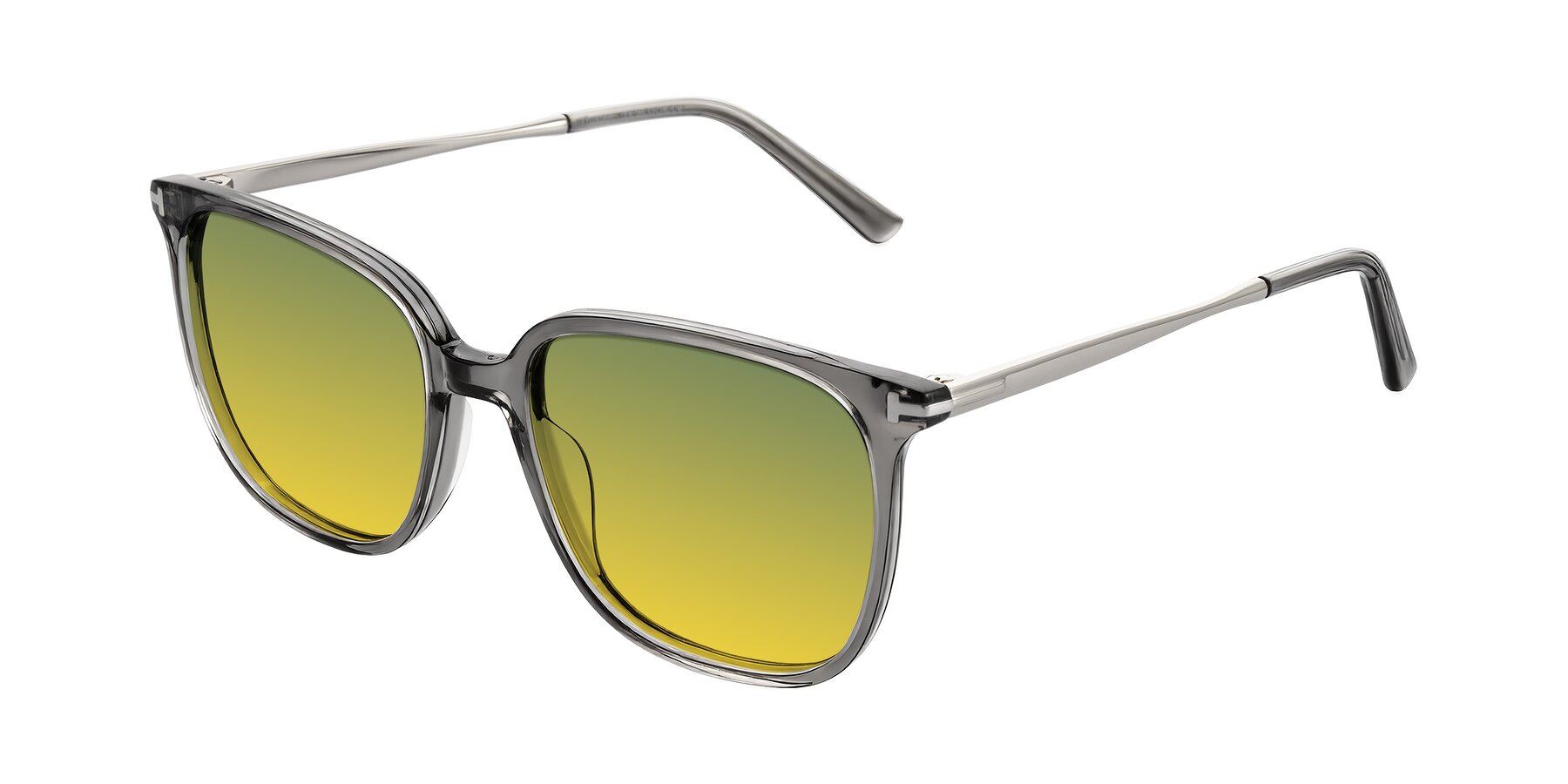 Angle of Trusten in Transparent Gray with Green / Yellow Gradient Lenses