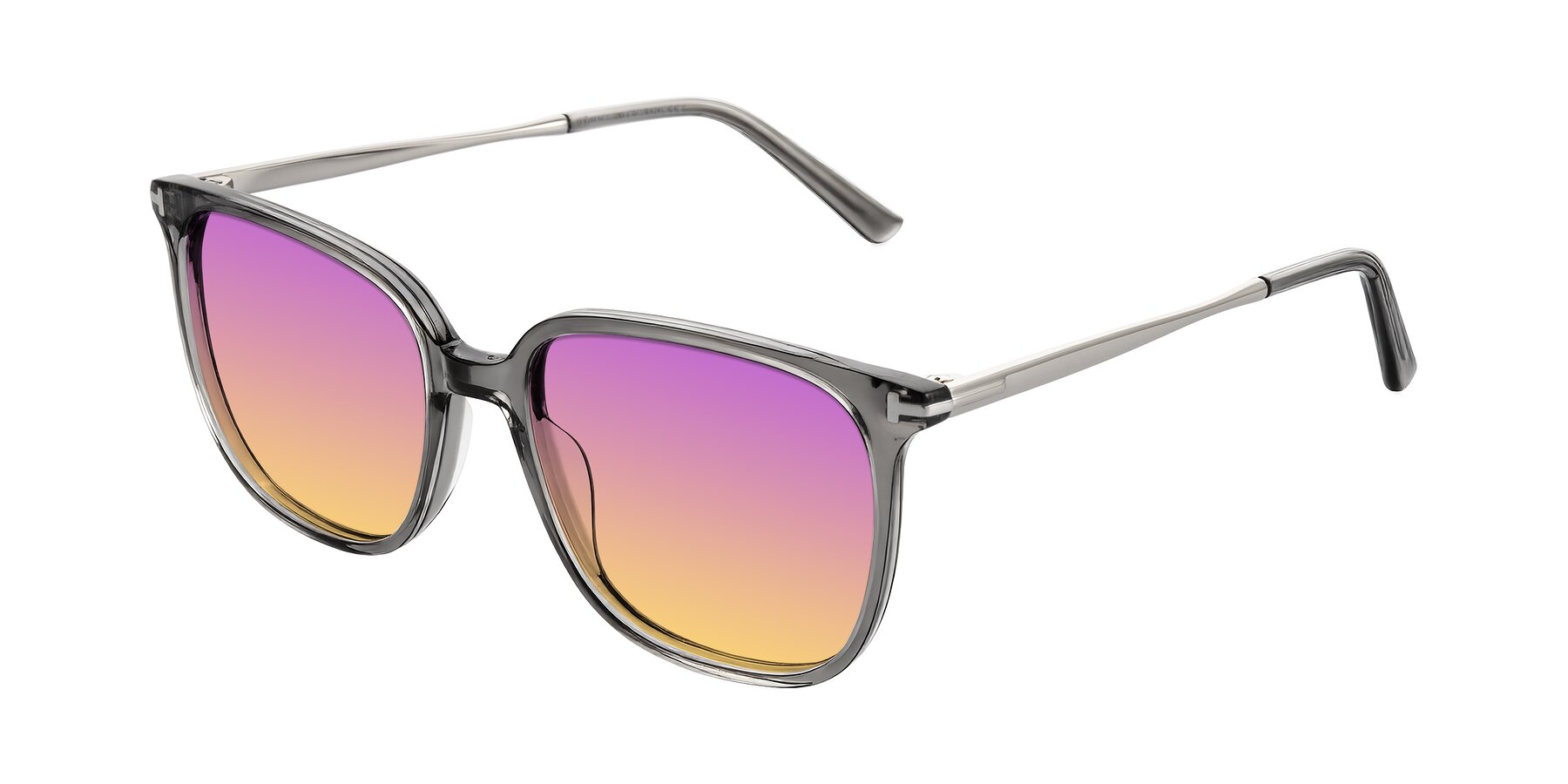 Angle of Trusten in Transparent Gray with Purple / Yellow Gradient Lenses