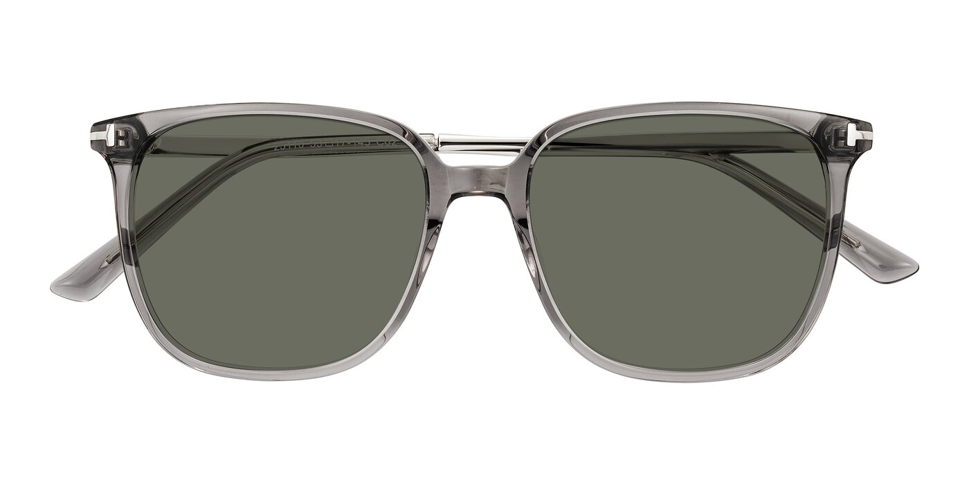 Trusten - Transparent Gray Polarized Sunglasses