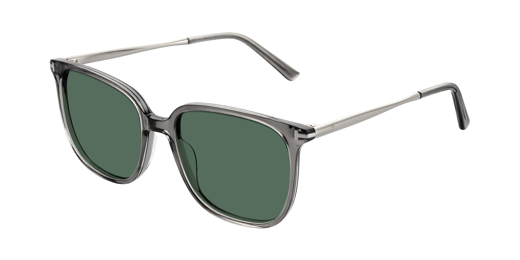 Angle of Trusten in Transparent Gray with Green Polarized Lenses