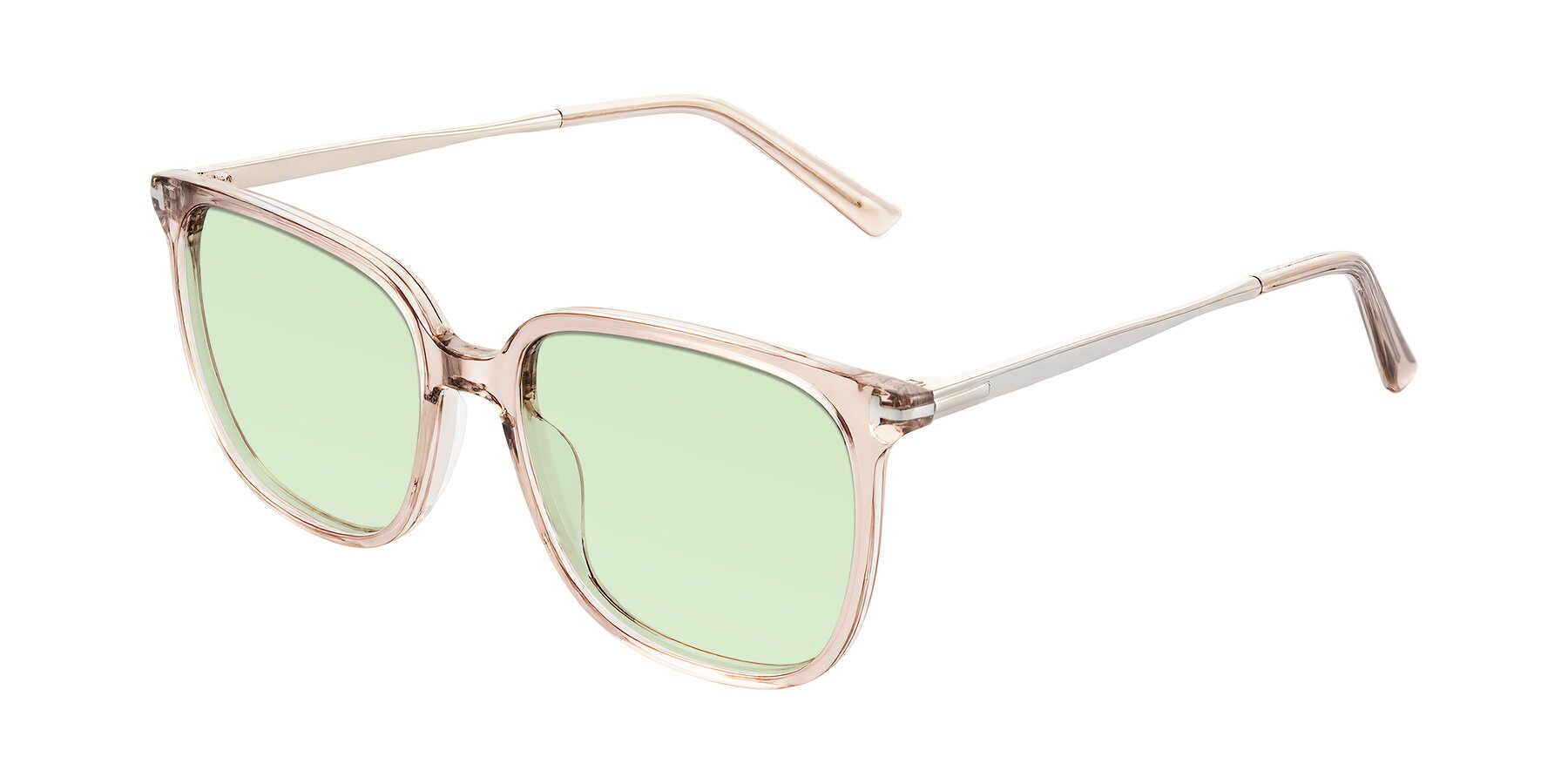 Angle of Trusten in Transparent Brown with Light Green Tinted Lenses